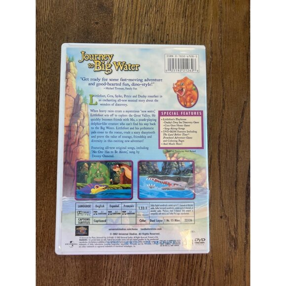 The Land Before Time Journey To Big Water DVD 2002 Animated Movie Pre-Owned - Picture 4 of 4